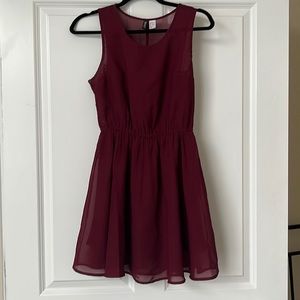 Burgundy sleeveless dress